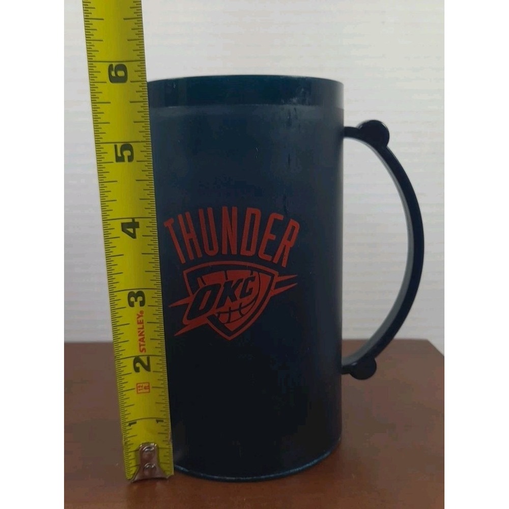 Basketball Oklahoma‎ City Thunder Freezer Cup Blue Drinking Glass 12 oz - Picture 5 of 5